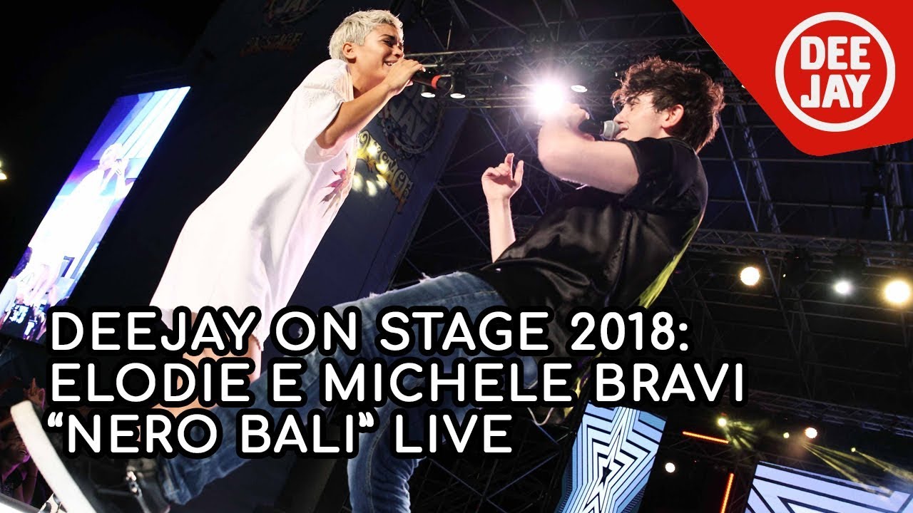 Elodie e Michele Bravi sul palco di Deejay On Stage con "Nero Bali"