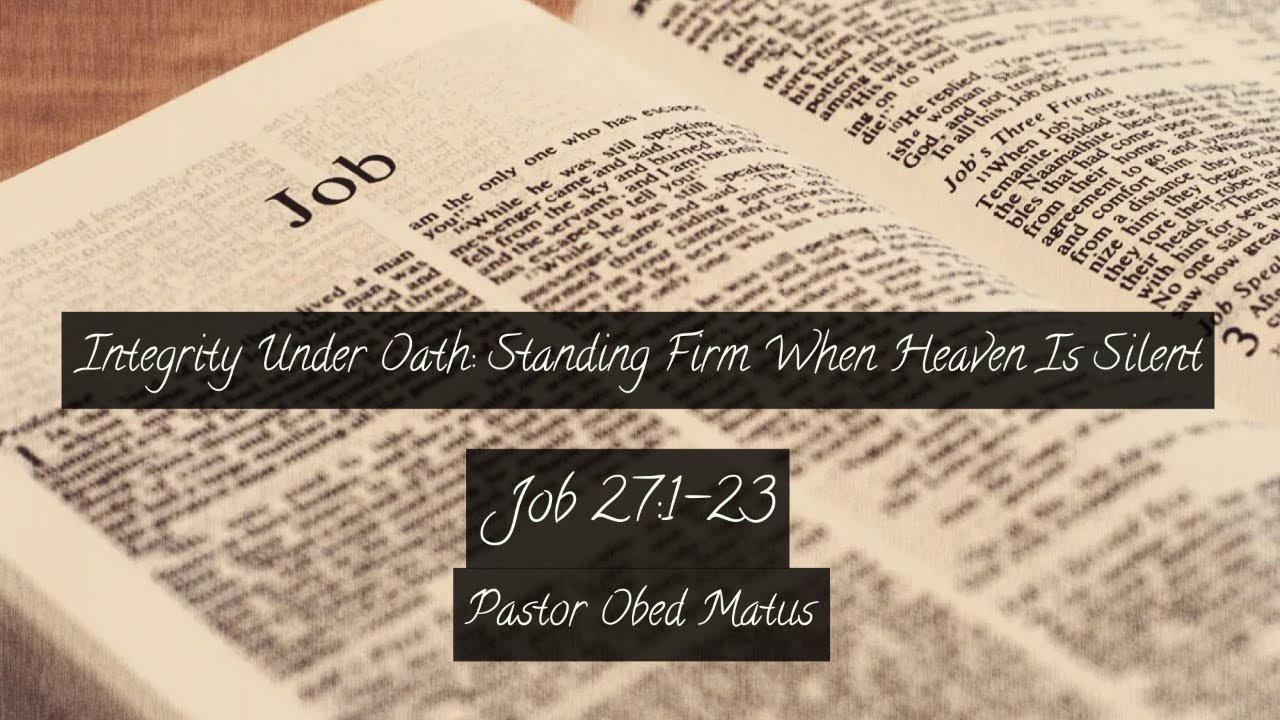 November 15, 2025 Worship Service Livestream — Integrity Under Oath