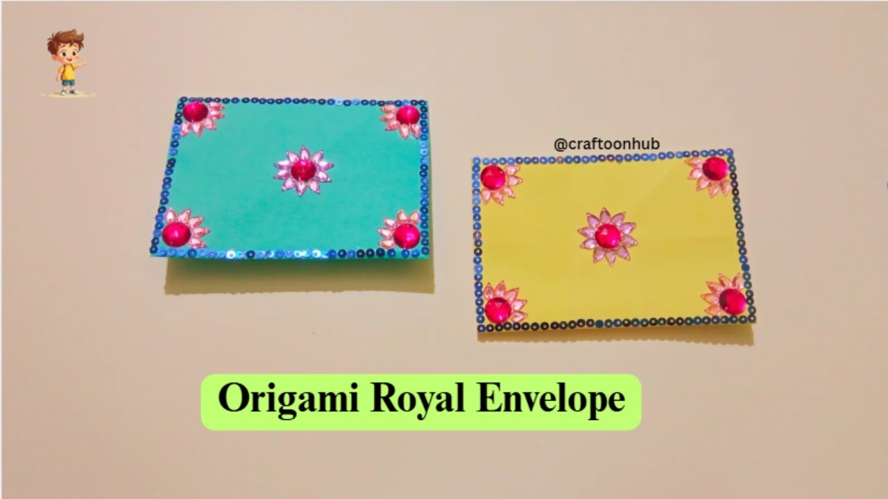 Origami Royal Envelope Design | Elegant DIY Gift Envelope Tutorial | Craftoon Hub