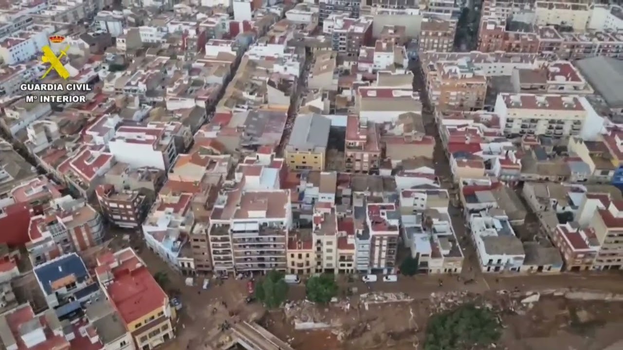 Vista quedó Paiporta Valencia desde el aire.