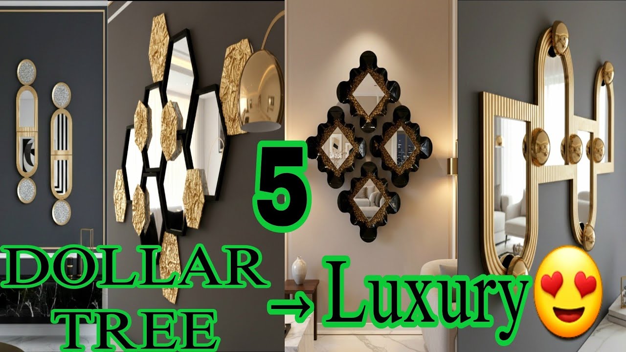 I Turned Dollar Tree Mirrors Into Luxury Wall Decor 😱 | Craft Angel