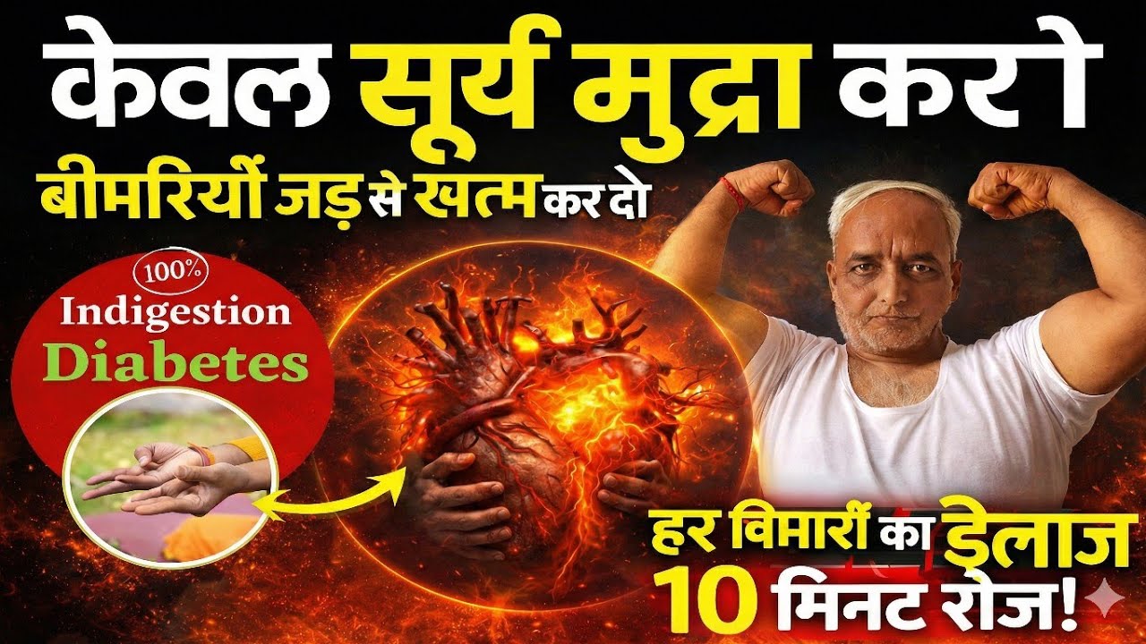 प्राचीन सूर्य मुद्रा | मोटापा, शुगर, थायराइड में लाभकारी योग | Balwan Yog