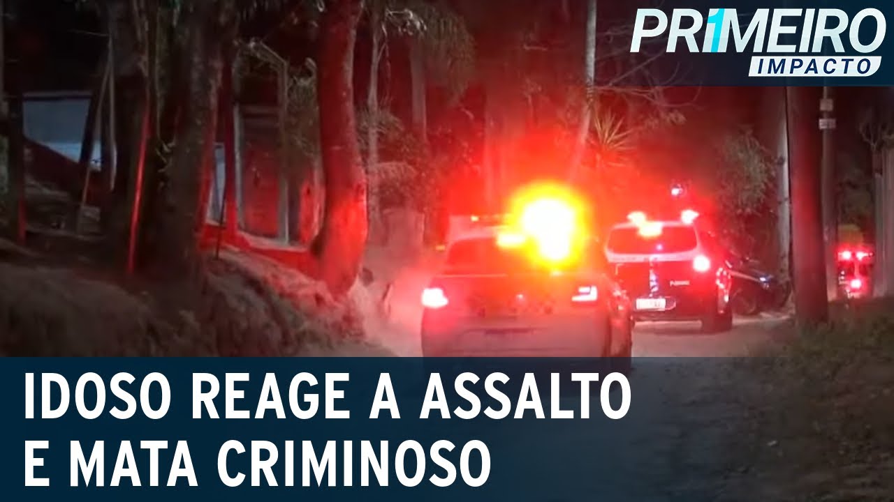 Idoso reage a assalto e mata ladrão em Embu das Artes | Primeiro Impacto (03/08/22)