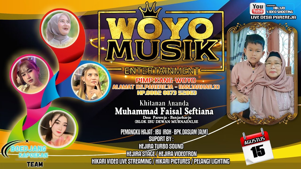 LIVE WOYO MUSIK ENTERTAINMENT DI DESA PAREREJA - BANJARHARJO   JUMAT 15 AGUSTUS 2025 // EDISI SIANG