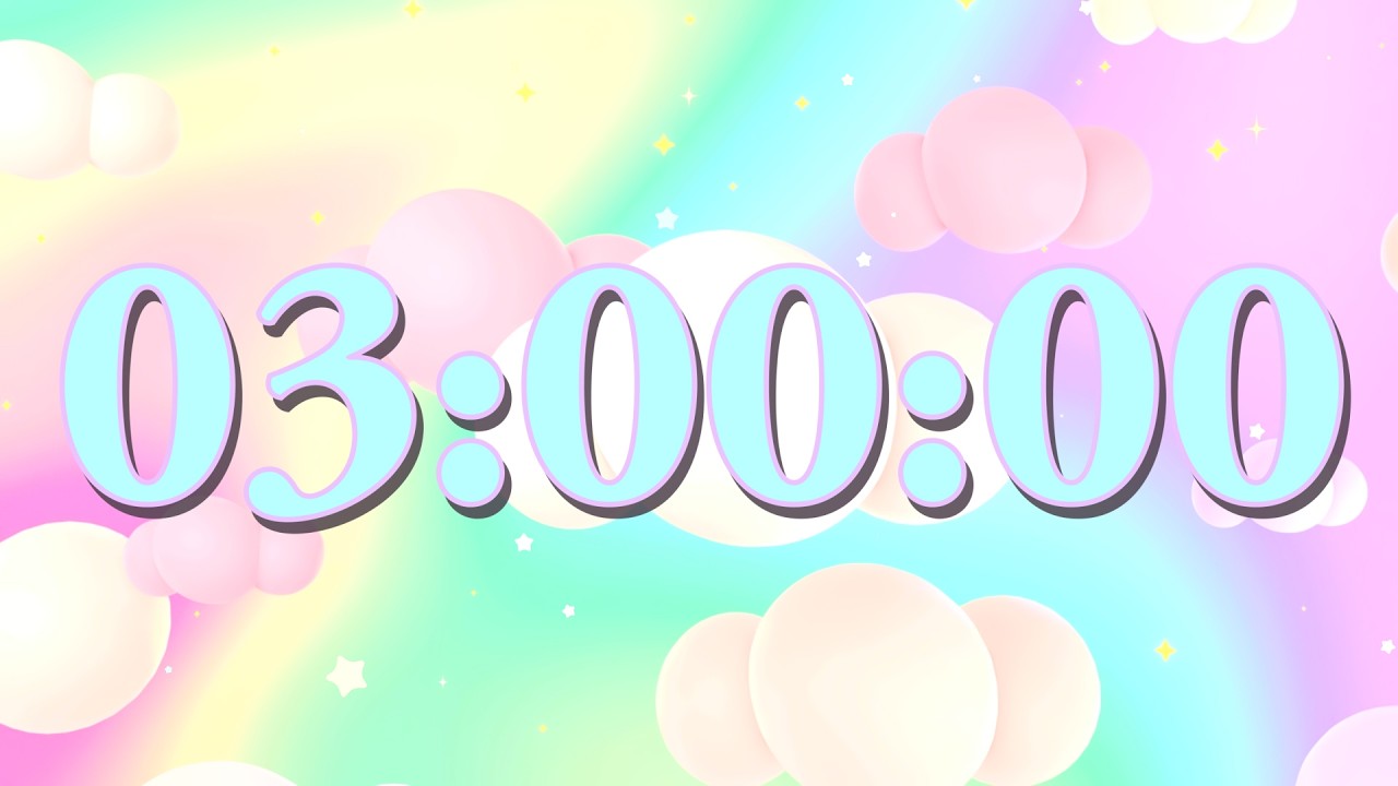 3 Hour Calm Ambient Timer 🌙 | Long Focus Countdown for Study & Work