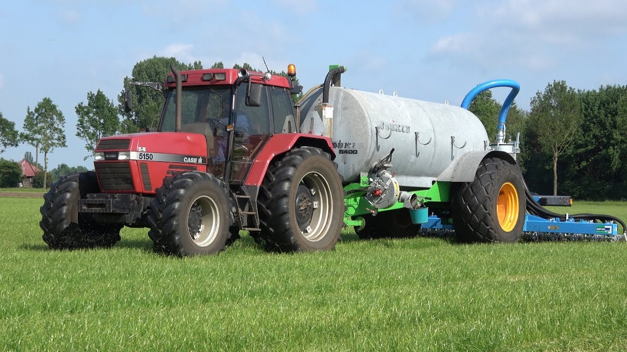 Voor de laatste keer bemesten met de prachtige Case IH Maxxum 5150 (2018)