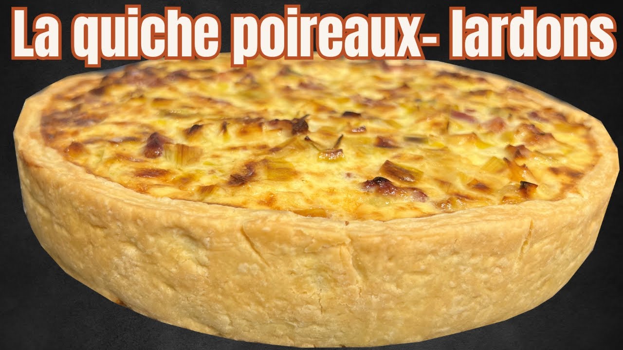 La meilleure tarte poireaux lardons. Une idée repas simple, facile, inratable et pas cher.