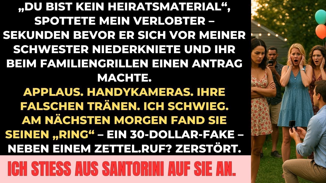 Er sagte, ich sei kein Heiratsmaterial – und machte meiner Schwester vor allen einen Antrag