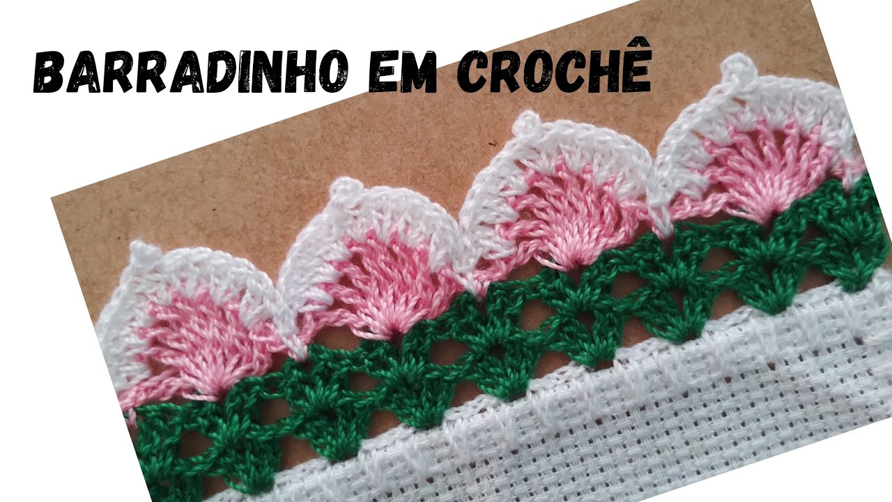 Barradinho em CROCHÊ flor delicada. #09