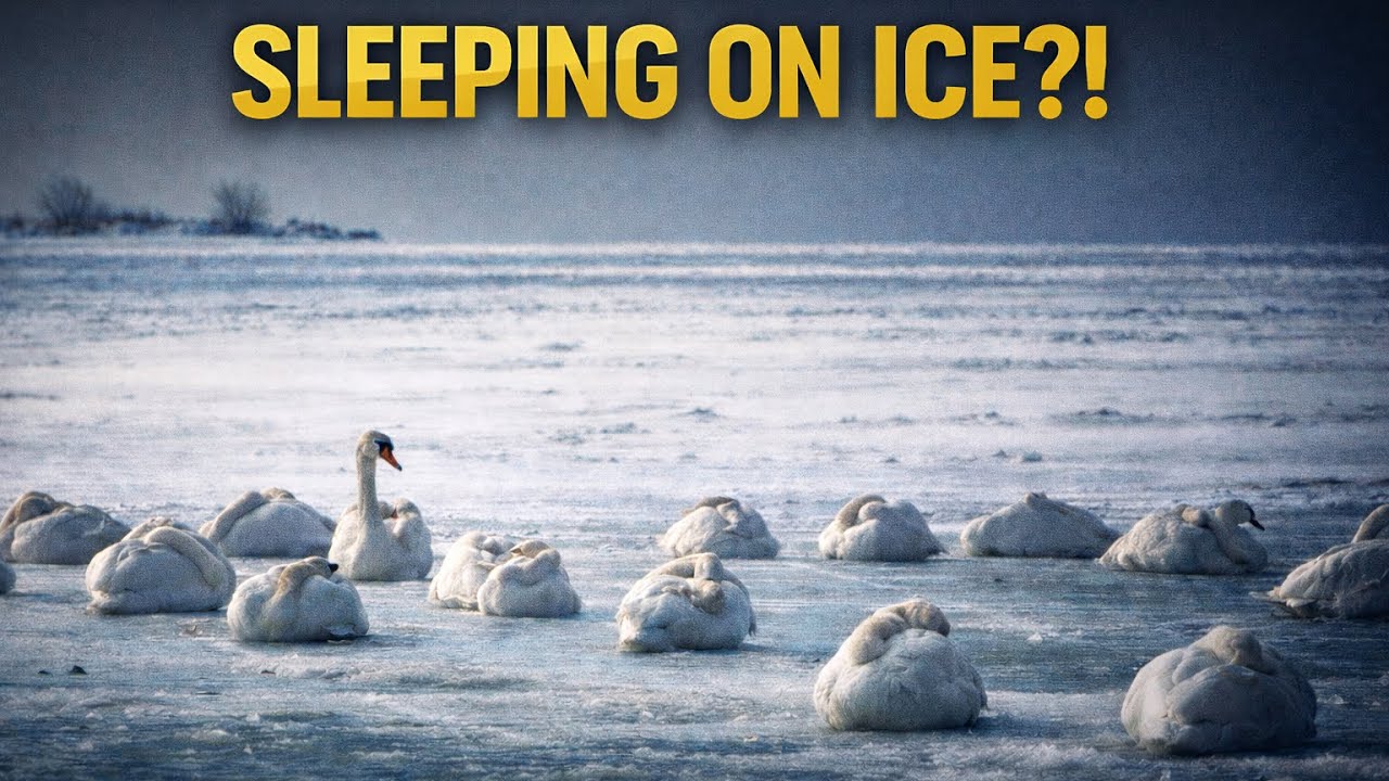 Why Swans Sleep Curled Up on Frozen Lakes