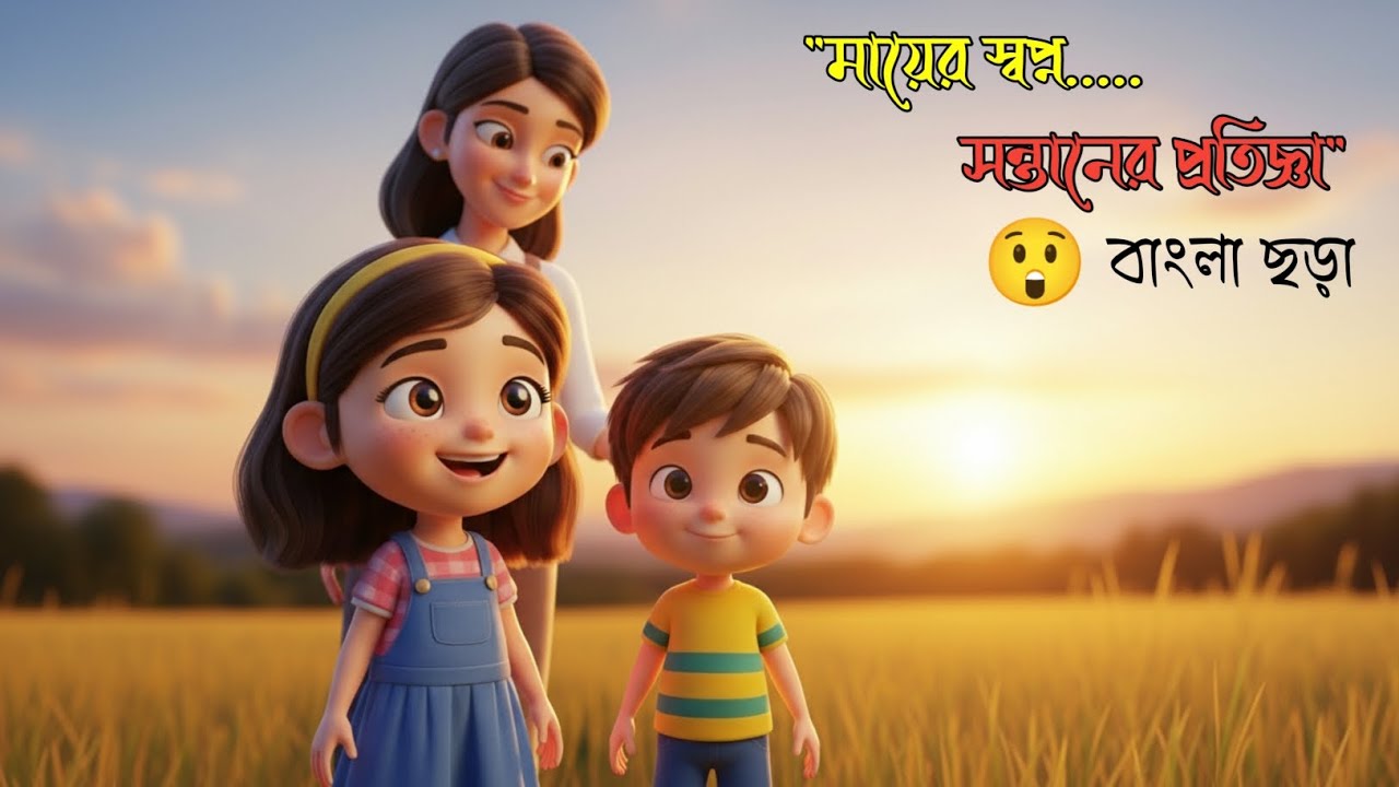 ছোট্টবেলার সুখের স্মৃতি | মায়ের স্বপ্ন ও সন্তানের প্রতিজ্ঞা | Emotional Bangla Kids Poem 