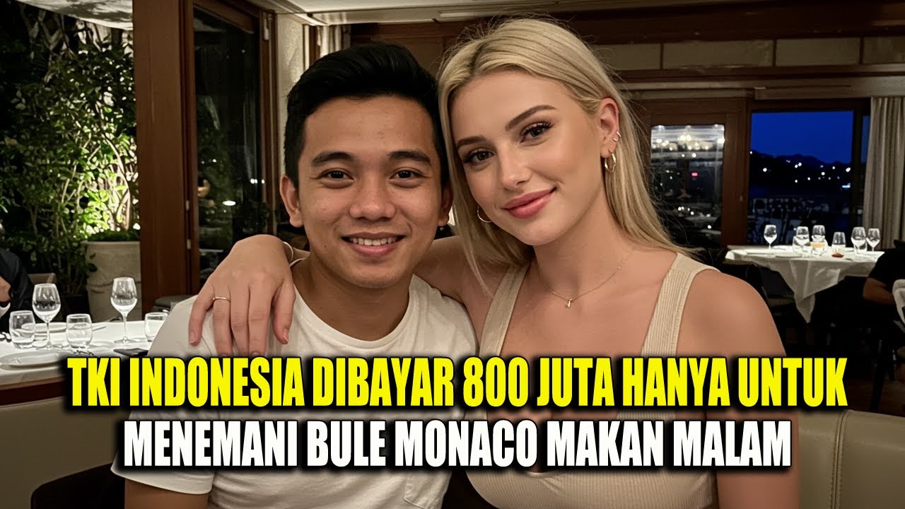 VIRAL ‼️ TKI INI DIBAYAR 800 JUTA HANYA UNTUK MENEMANI MAKAN MALAM BULE MONACO DI RESTORANT