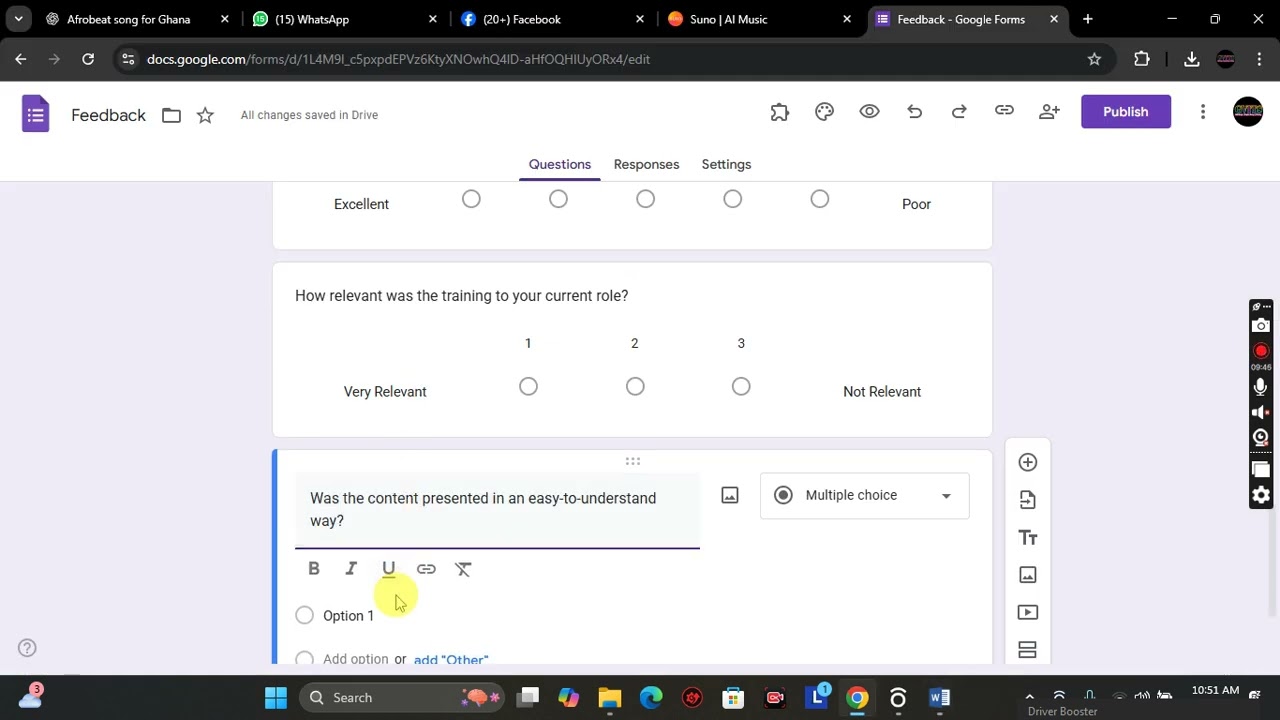 How create google forms Part 2