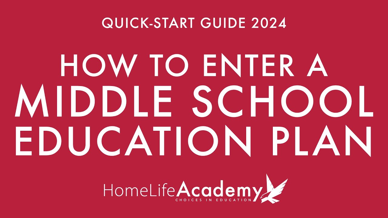 How to Enter a Middle School Education Plan | Quick-Start Guide