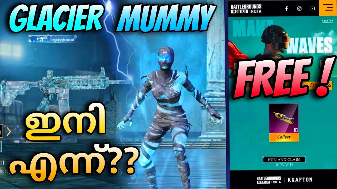 BGMI MUMMY CRATE 💥 GLACIER M416 💥 FREE material scam By iqoo?! ⚠️ Gamer sid