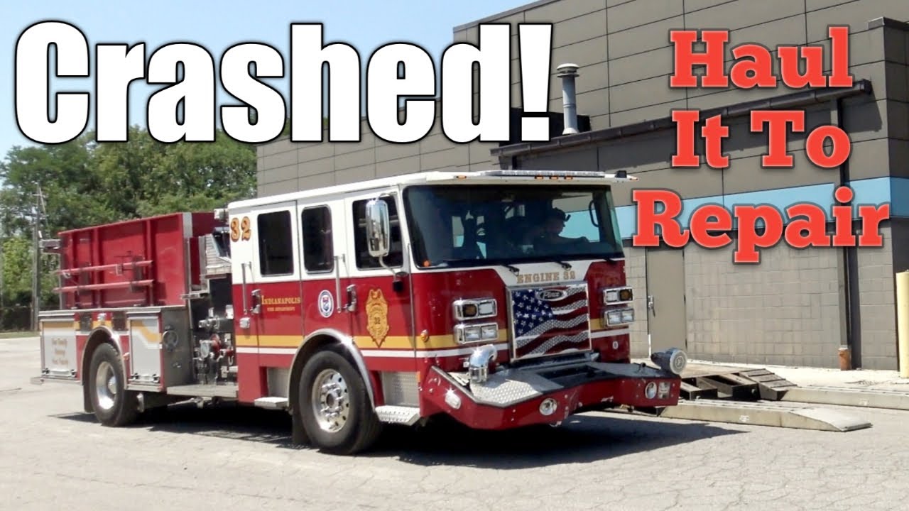 Cabover Peterbilt Rescues A Wrecked Fire Truck