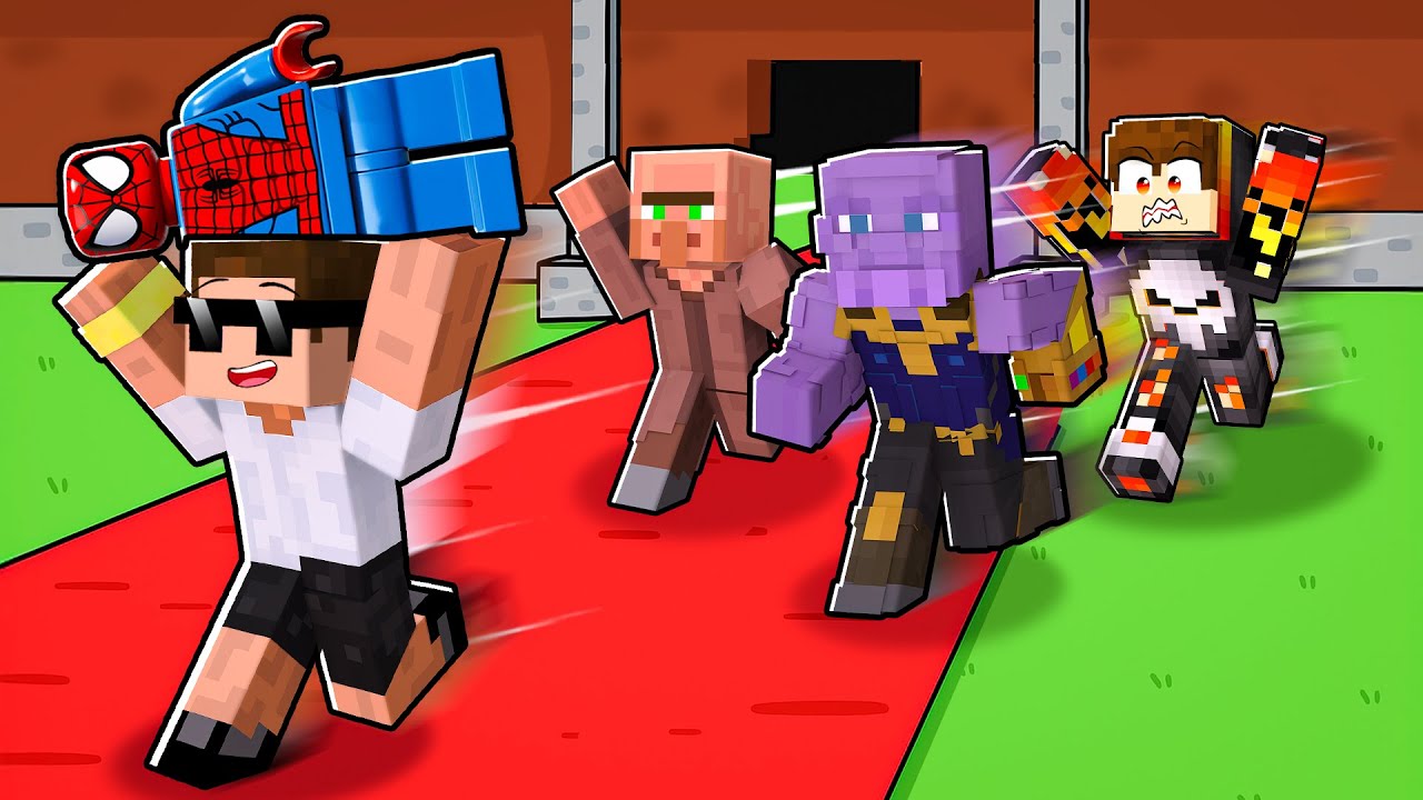 Stealing Brainrot Superheroes from Villager in Roblox..