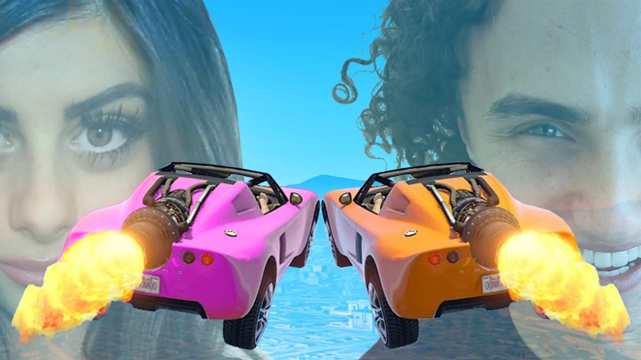 WHO WILL WIN!?! GTA 5 ROCKET CAR RACE w/ Kwebbelkop