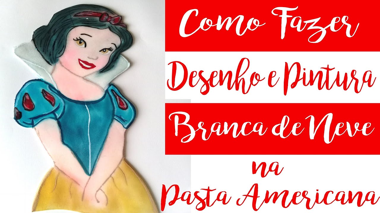 Como Fazer Desenho e Pintura em Pasta Americana ou de Açúcar de maneira PRÁTICA, RÁPIDA e FÁCIL