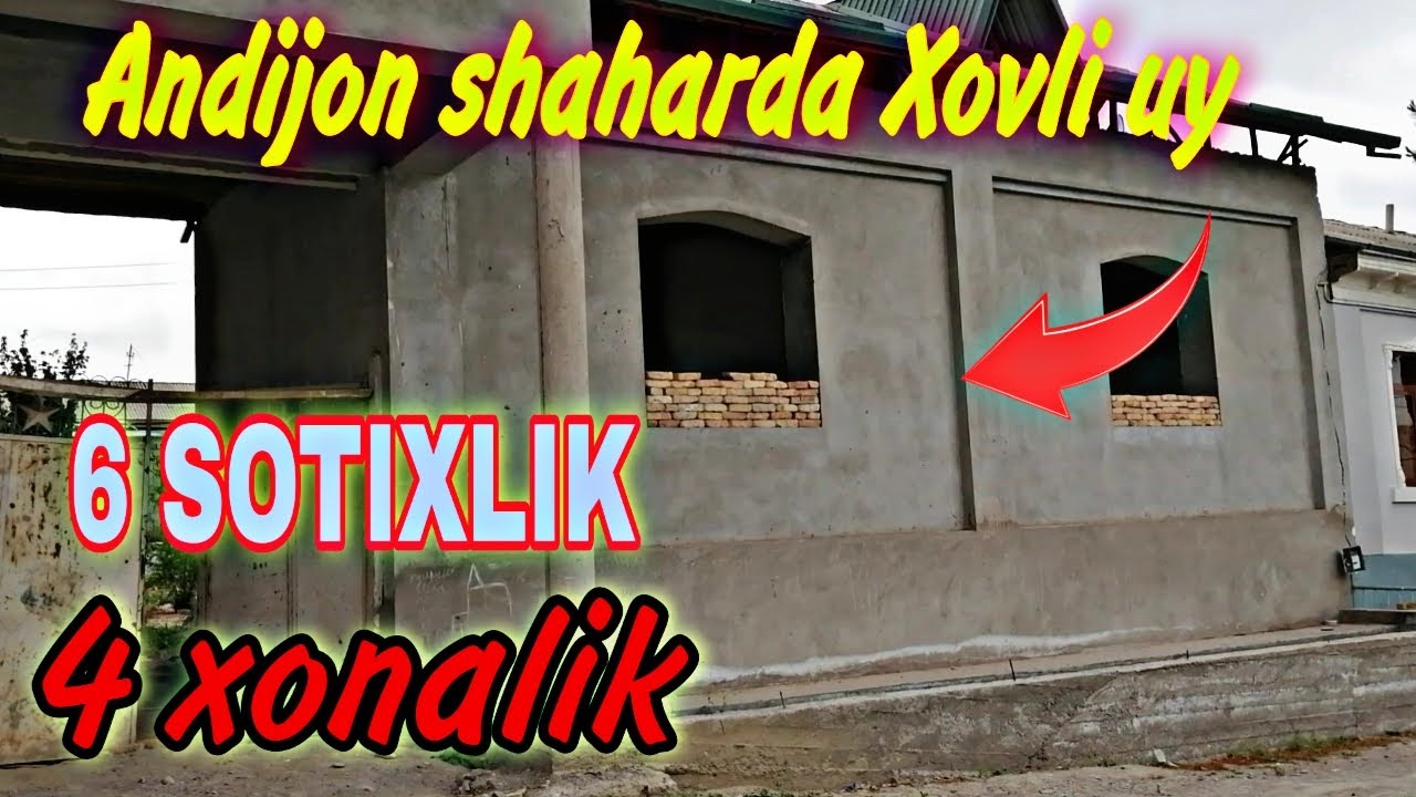 Andijon shahridan uy 6 sotixlik 4 xona