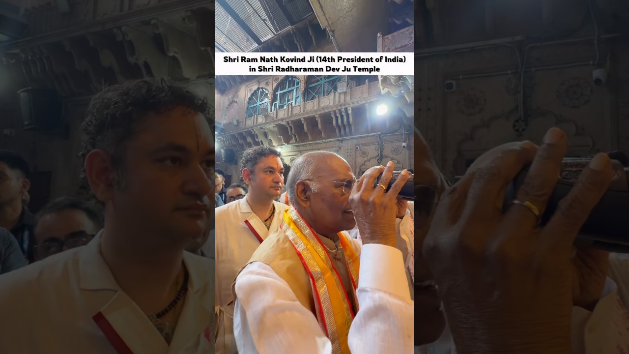 Shri Ram Nath Kovind Ji, the 14th President of India along with@SriPundrikShri visited Vrindavan