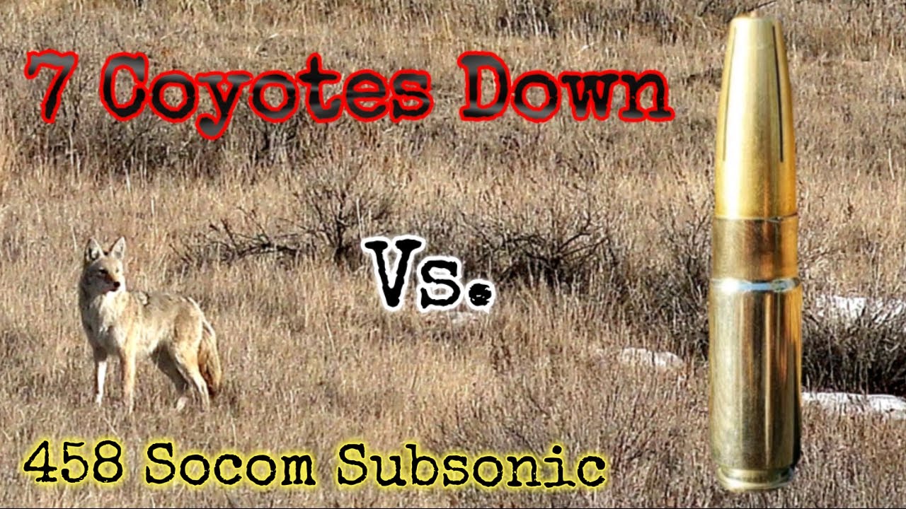 Seven Coyotes Down 458 Socom (SUBSONIC SUPPRESSED) Giant 570 Grain Bullet!!!