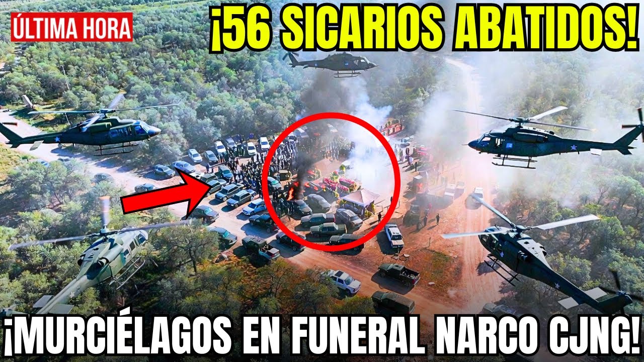 🇲🇽🚨MURCI&Eacute;LAGOS IRRUMPEN en FUNERAL NARCO del CJNG: C&Eacute;LULA COMPLETA ABATIDA DE 56 SICARIOS