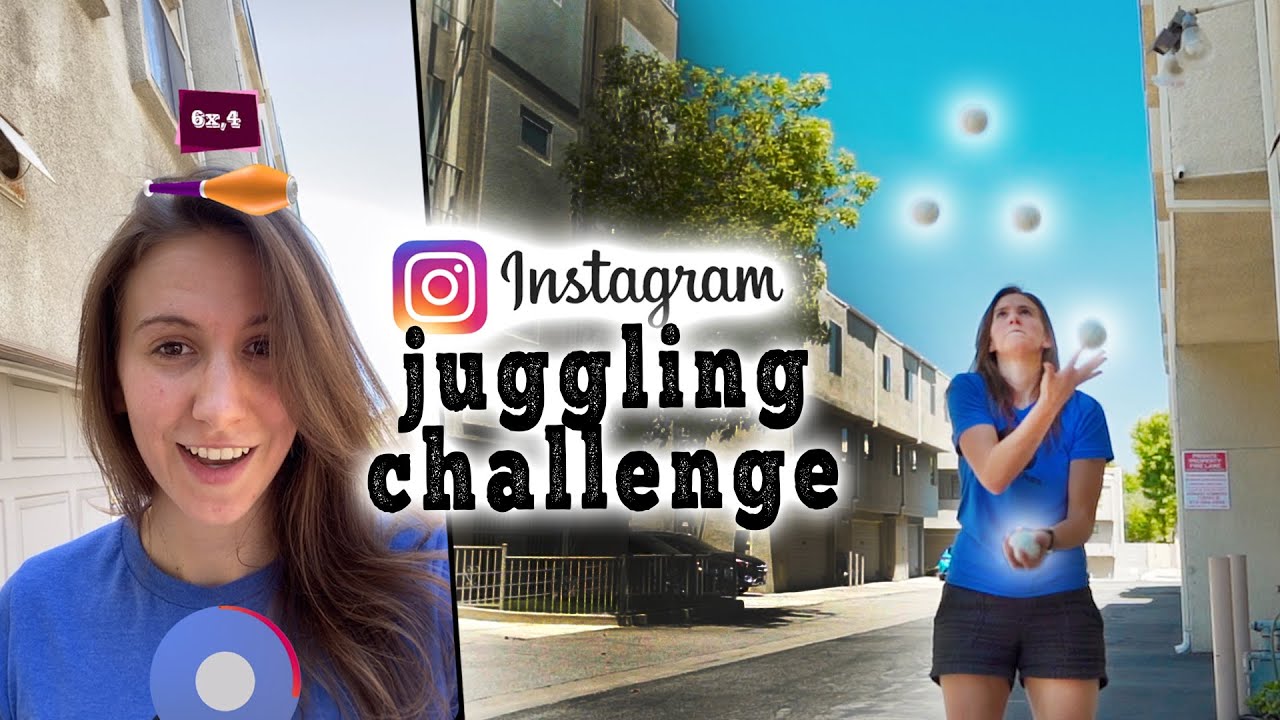 Я попробовал принять участие в Instagram-челлендже по жонглированию!