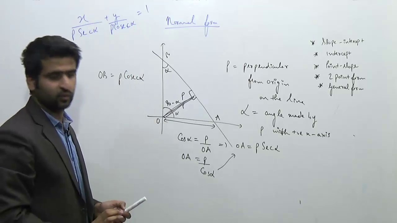 Straight Lines-8.Normal form of a Straight Line | Coordinate Geometry | JEE