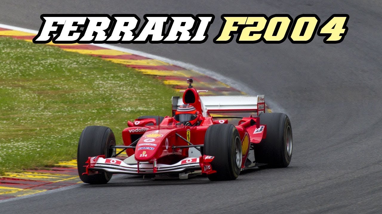 Ferrari F2004 - screaming V10 flat-out at Spa
