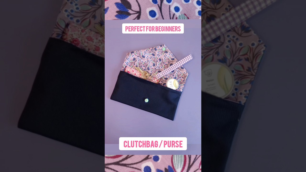 Easy clutch purse - make in 7 minutes!! Bag making 