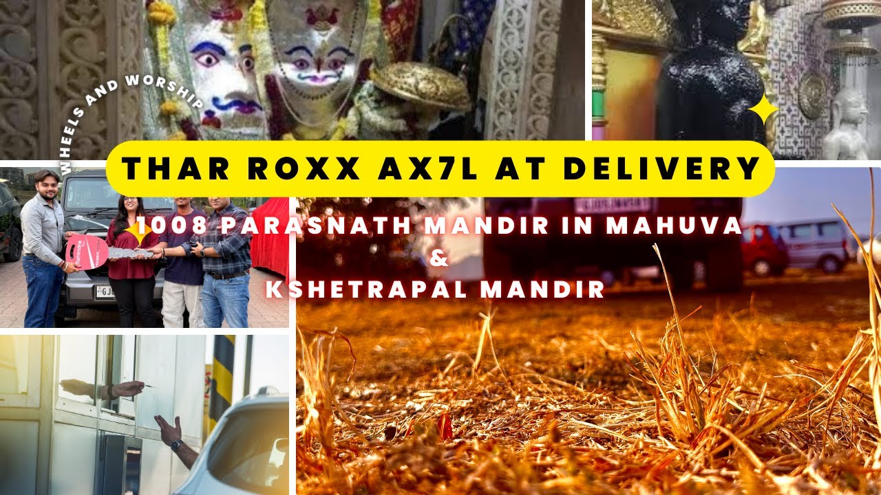 New Thar Roxx Delivery & Blessings at Kshetrapal Mandir | Mahuva Parshwanath Yatra 🙏