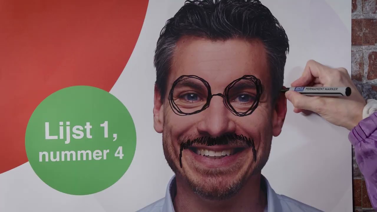 Ferry en Fred en de verkiezingsposter