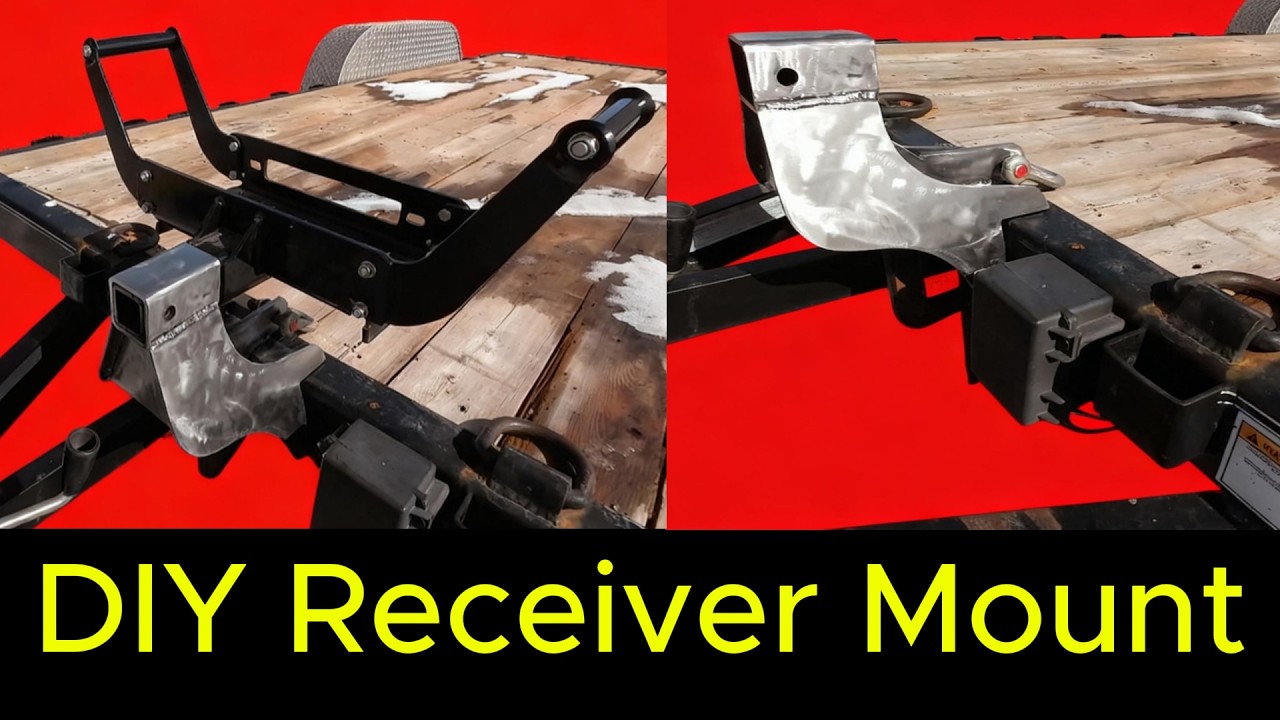 Trailer mounted receiver hitch for winch