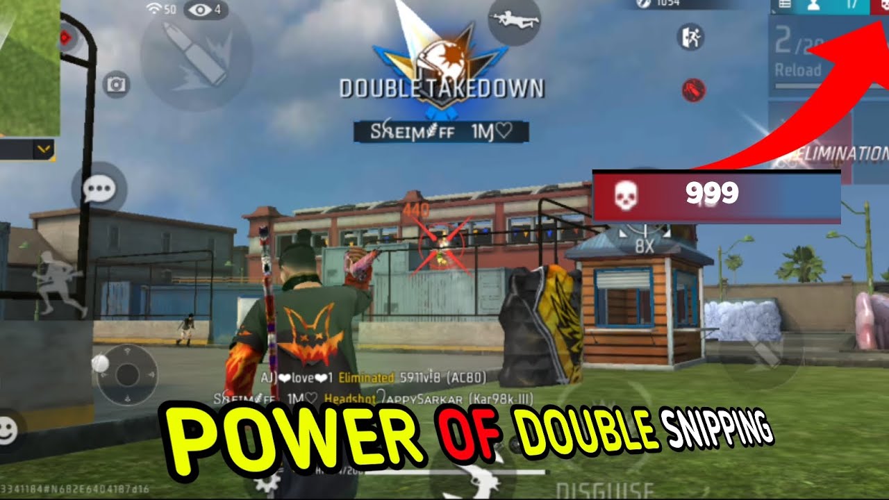 POWER OF DOUBLE SNIPING 😱 | 999 KILLS MOMENT | Free Fire Headshot Gameplay 🔥