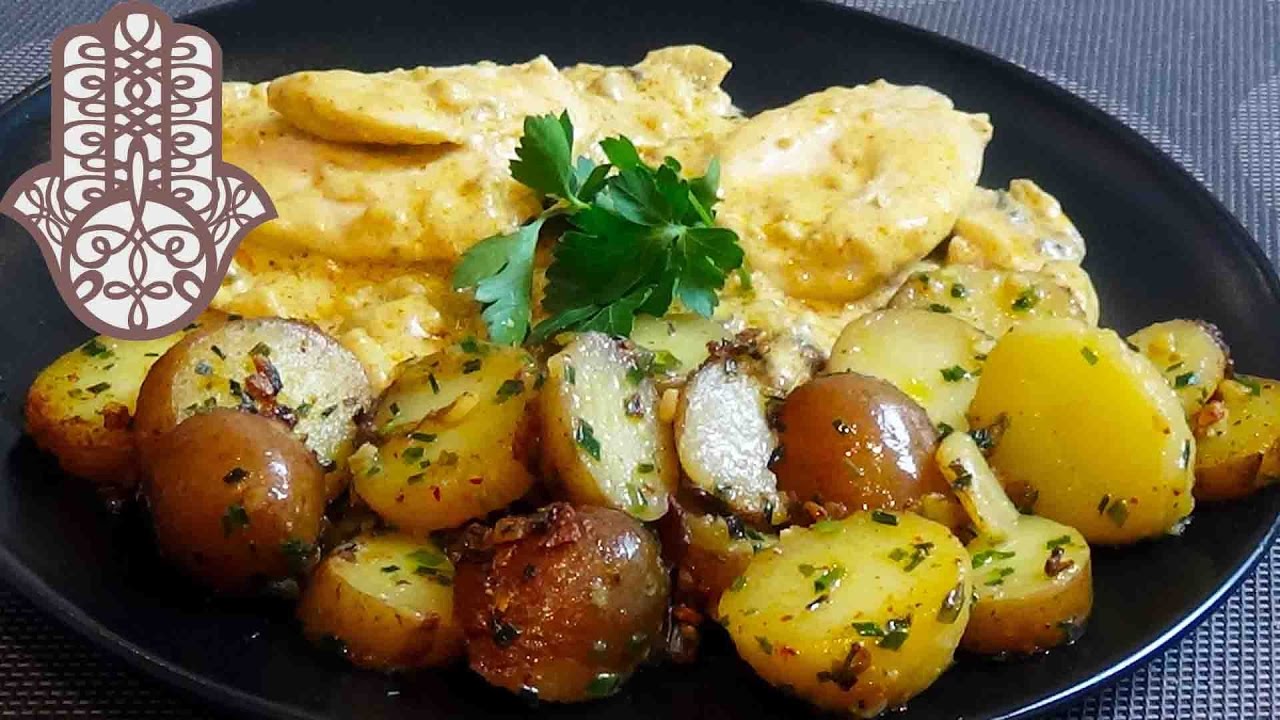Poulet à la crème et aux champignons