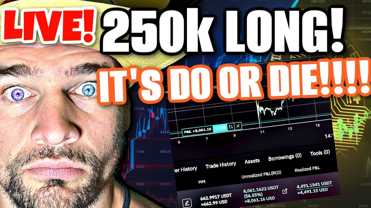 $250k LONG on Bitcoin! Live trading & analysis