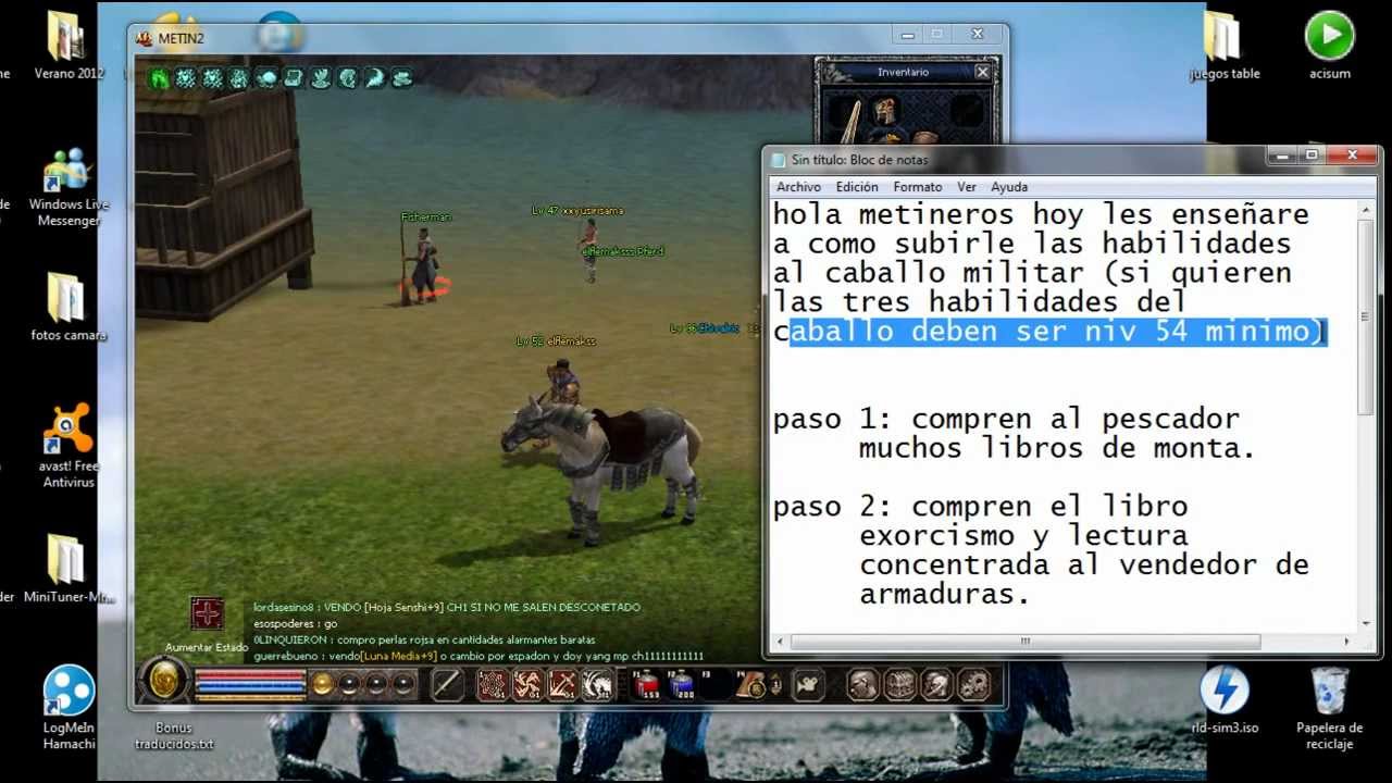 como subirle las habilidades al caballo militar metin2 (todos los servers)