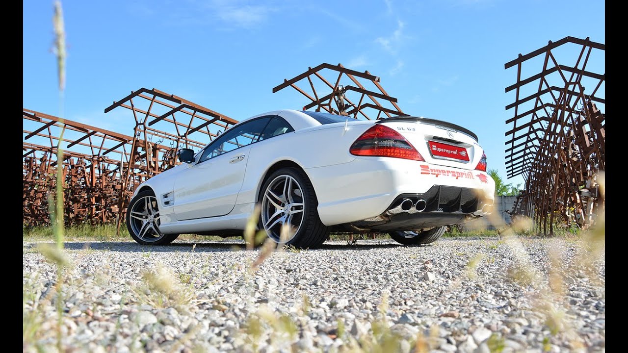 Mercedes R230 SL 63 AMG V8 sound with Supersprint full exhaust system