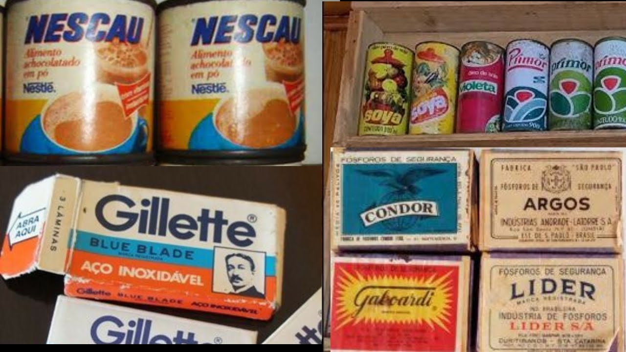 VOCÊ LEMBRA DESTAS EMBALAGENS ANTIGAS QUE MARCARAM OS ANOS 60, 70, 80 E 90? RECORDAÇÕES E NOSTALGIA!