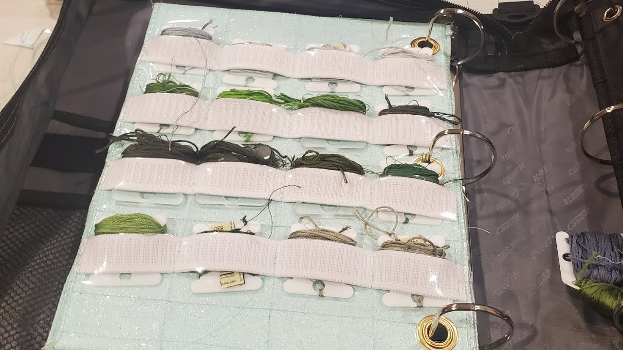 Embroidery floss organizer binder keeper diy part 1