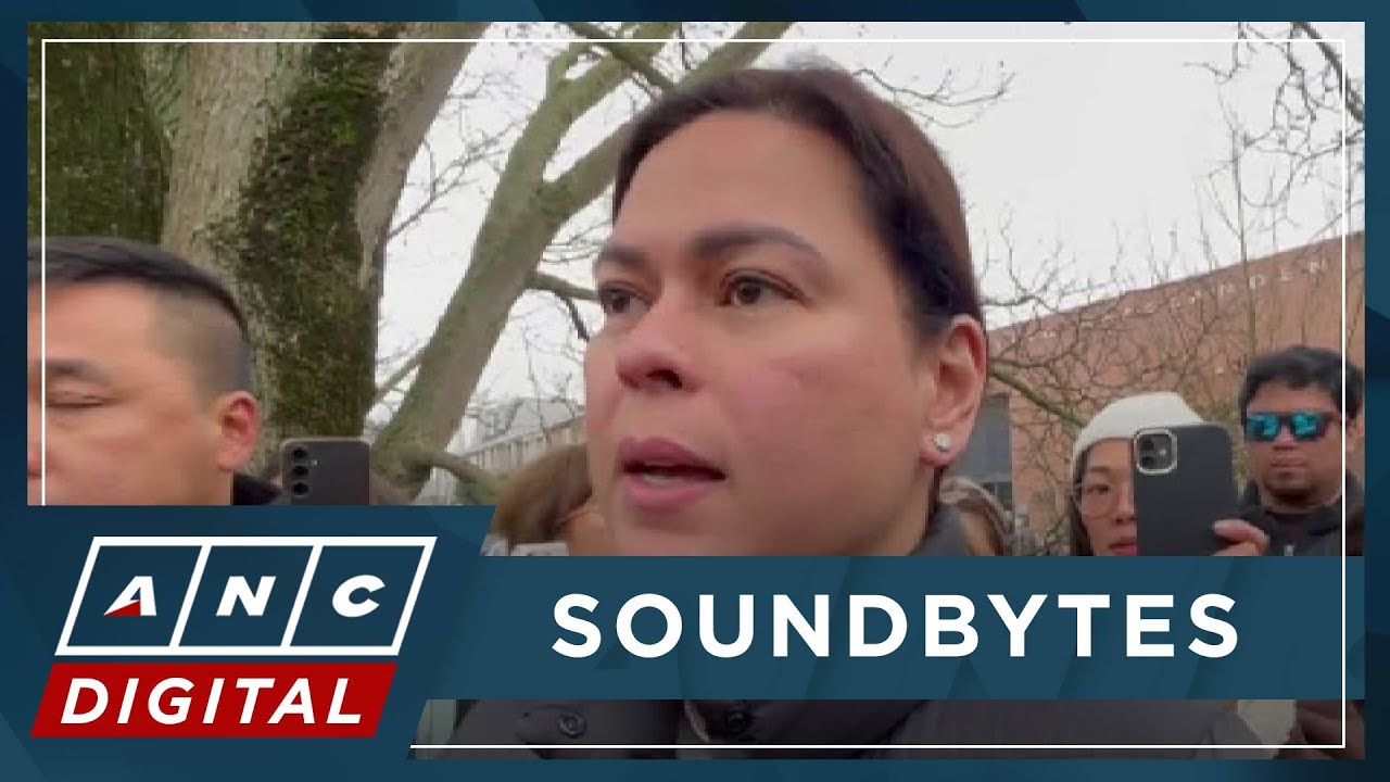 WATCH: VP Sara Duterte speaks with supporters, reporters at The Hague | ANC