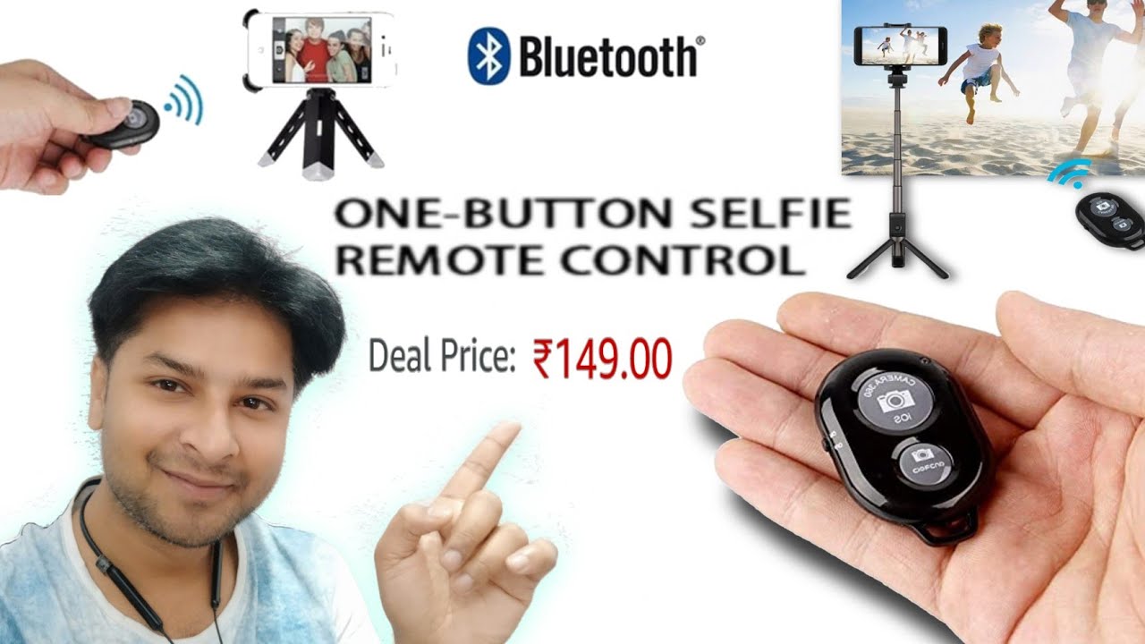 Bluetooth Selfie Remote Control with Camera Shutter Button for Iphone and Android
