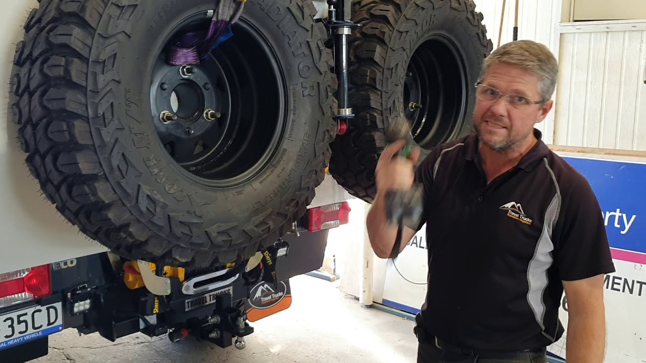 How to use our spare wheel hoist...Part 1