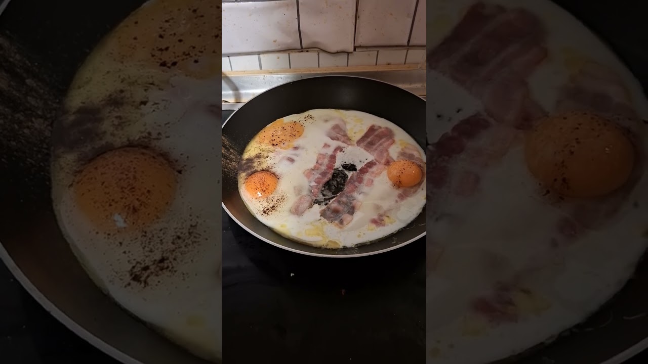 Spiegeleier mit Speck.