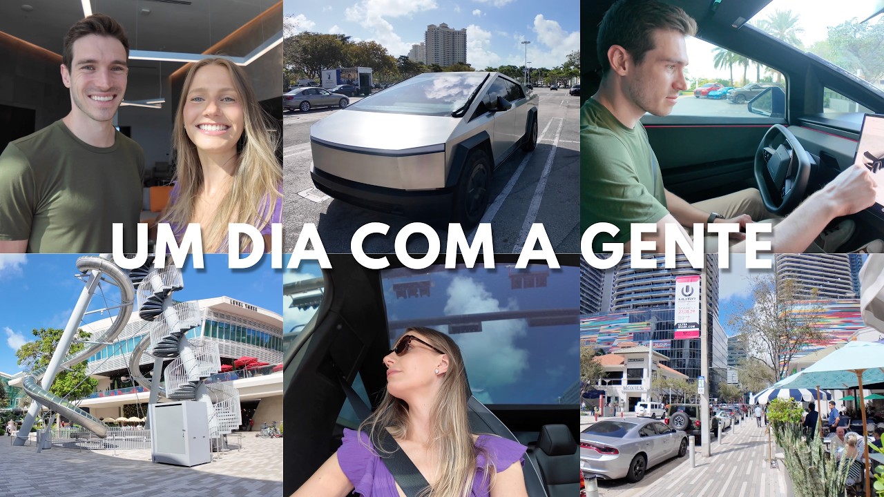 Nosso dia de trabalho em Miami: cybertruck, gravações e bastidores do nosso negócio