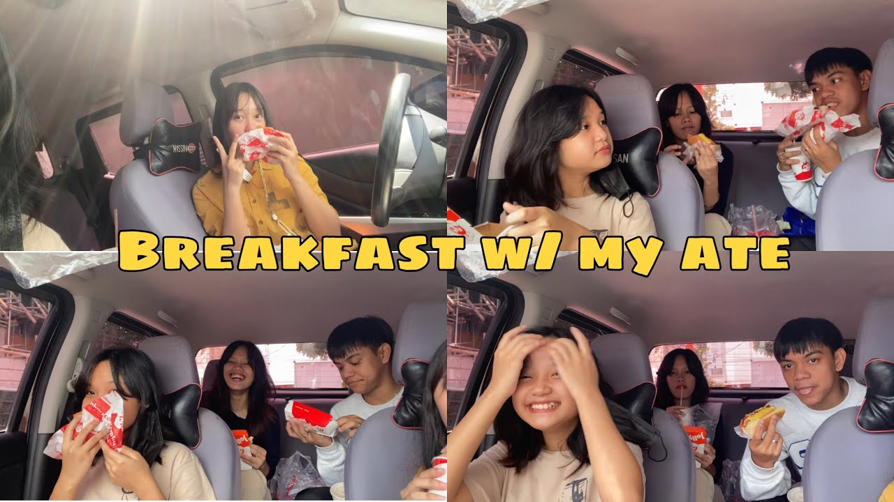 Eating Breakfast inside the Car w/ my Cousin, Bestie, and Ate!