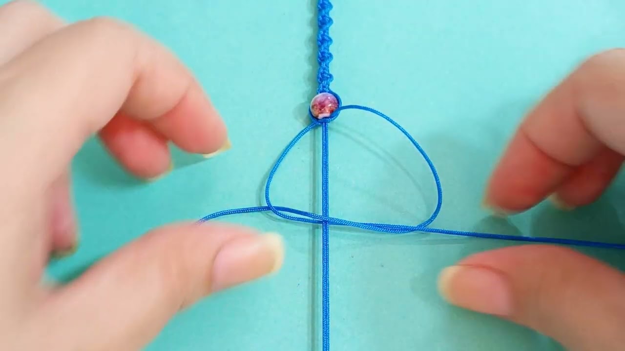 Como hacer Pulsera  nudo entorchado en macramé con cuentas fácil