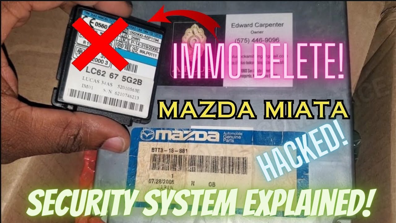 Mazda Miata Lucas 34AS immobilizer off delete error P1624, SECURITY SYSTEM explained and PCM HACKED!