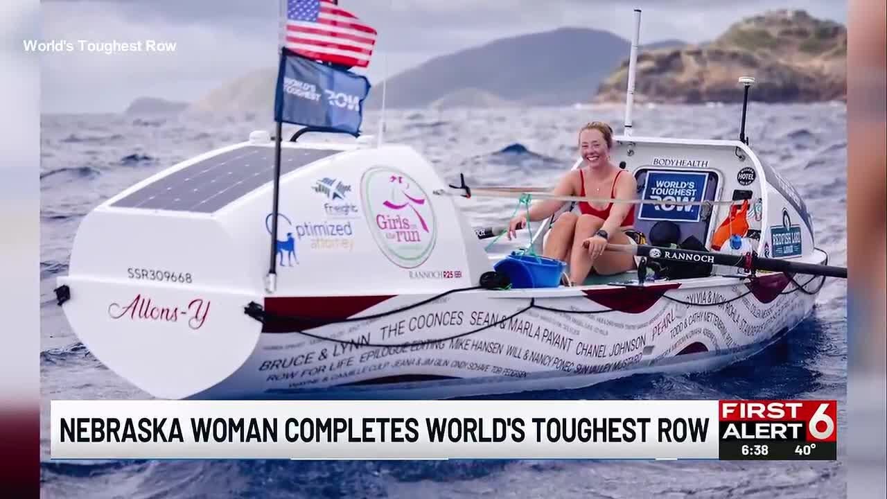 Nebraska woman completes world's toughest row